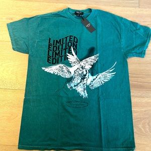 Boohooman oversized overdyed dove graphic t-shirt XS